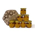 Collection de miels Italiens dans une Boîte en Bois