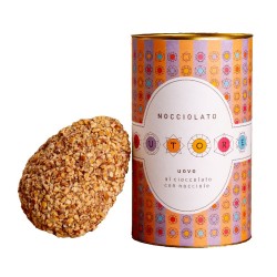 Milk chocolate Easter egg with Hazelnut Grain in a cylindrical box_1