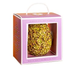 Dark Chocolate Easter Egg covered with Pistachio Crumbs • Medium size