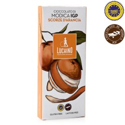 Tableta de Chocolate de Módica IGP con Cáscara de Naranja