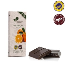 Tableta de Chocolate de Módica IGP Sabor Naranja