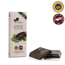 Tableta de Chocolate de Módica IGP Sabor Algarroba de Sicilia