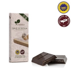 Tableta de Chocolate de Módica IGP Sabor Sal de Sicilia