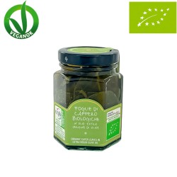Feuilles de câprier de Pantelleria biologiques dans l'huile d'olive extra vierge