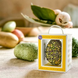 Dark Chocolate Easter Egg covered with Pistachio grains_2