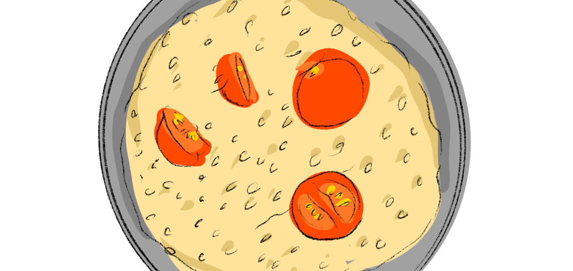 Risotto con Tomatitos y Salsa de Anchoas